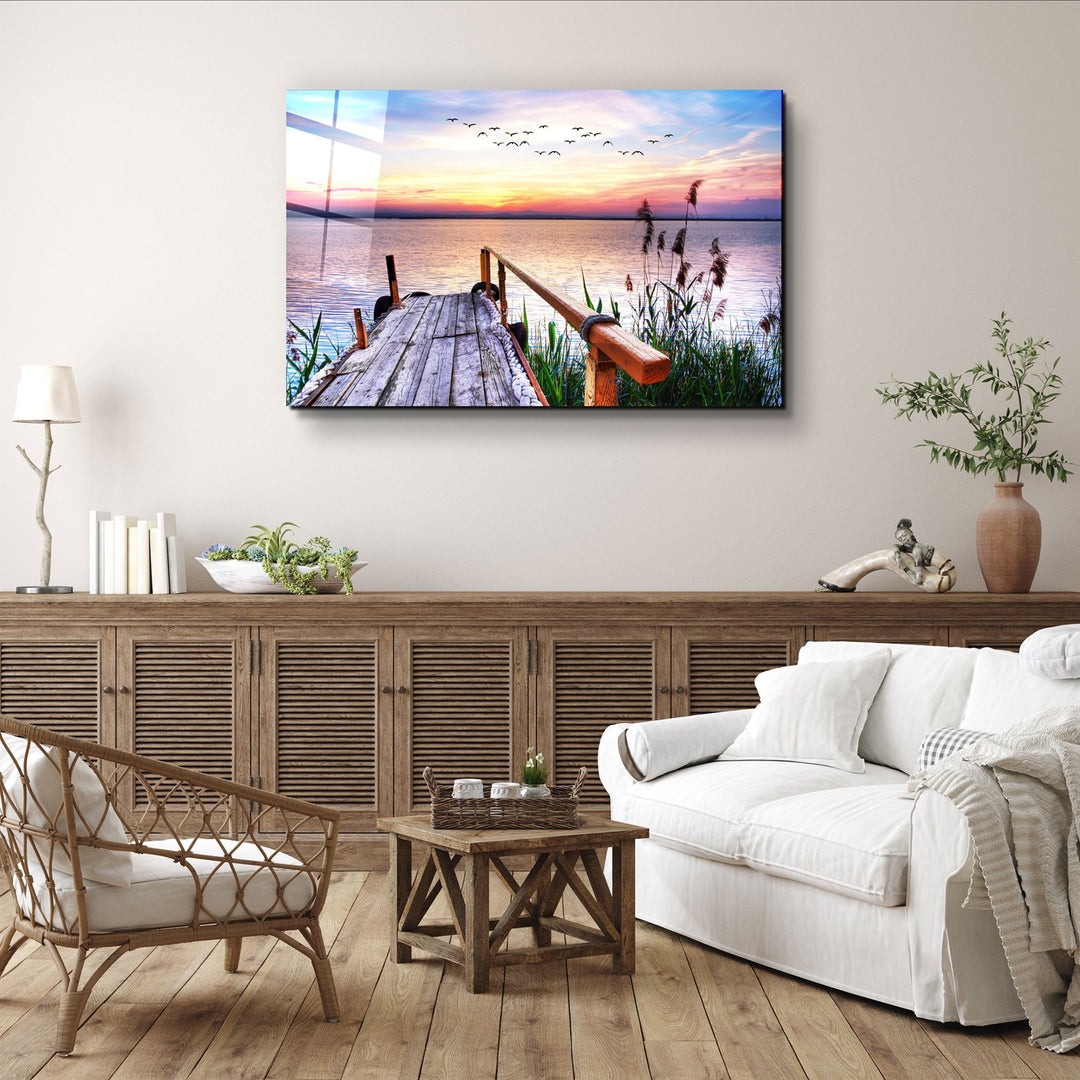 ・"Pier 19"・Glass Wall Art | Artdesigna Glass Printing Wall Arts.