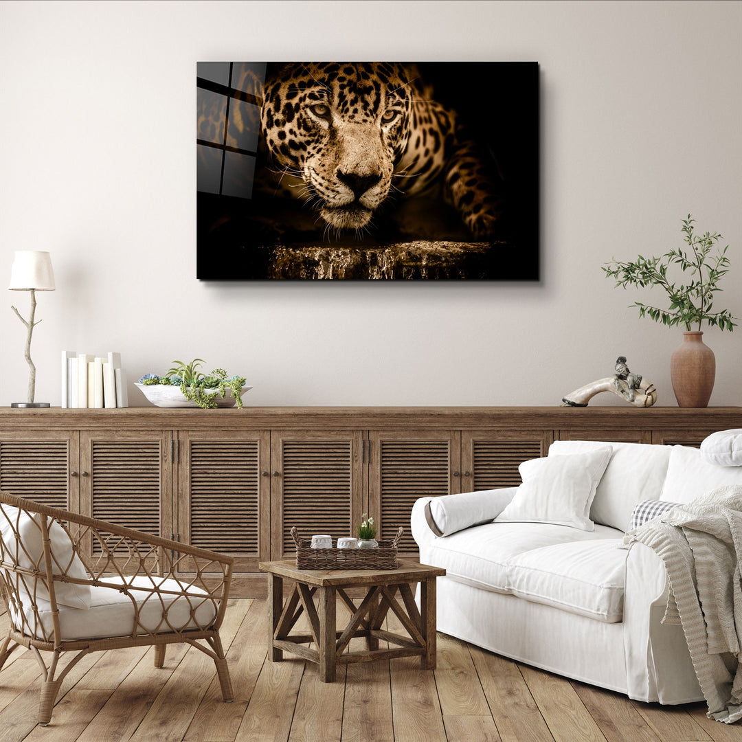 ・"Leopard"・Glass Wall Art | Artdesigna Glass Printing Wall Arts.