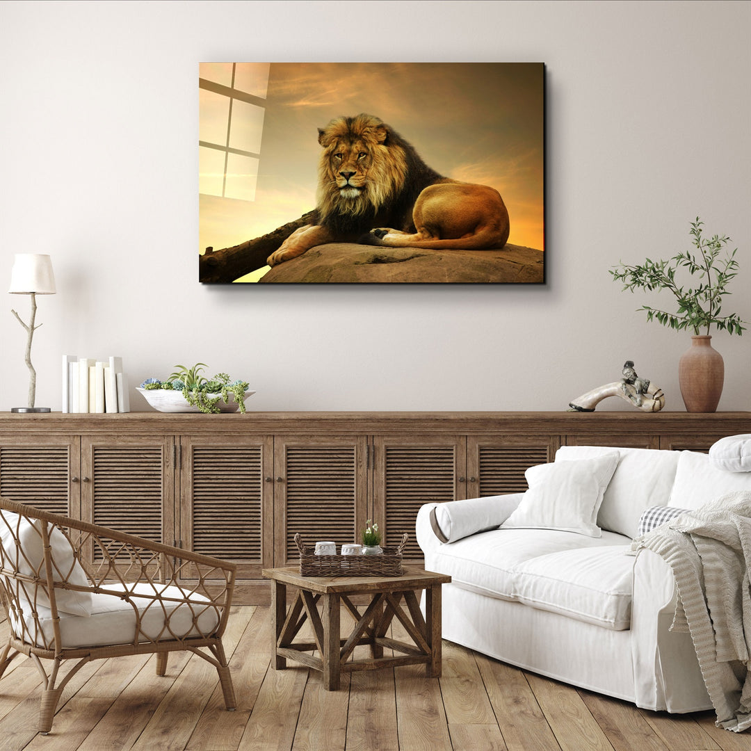 ・"Lion"・Glass Wall Art | Artdesigna Glass Printing Wall Arts.