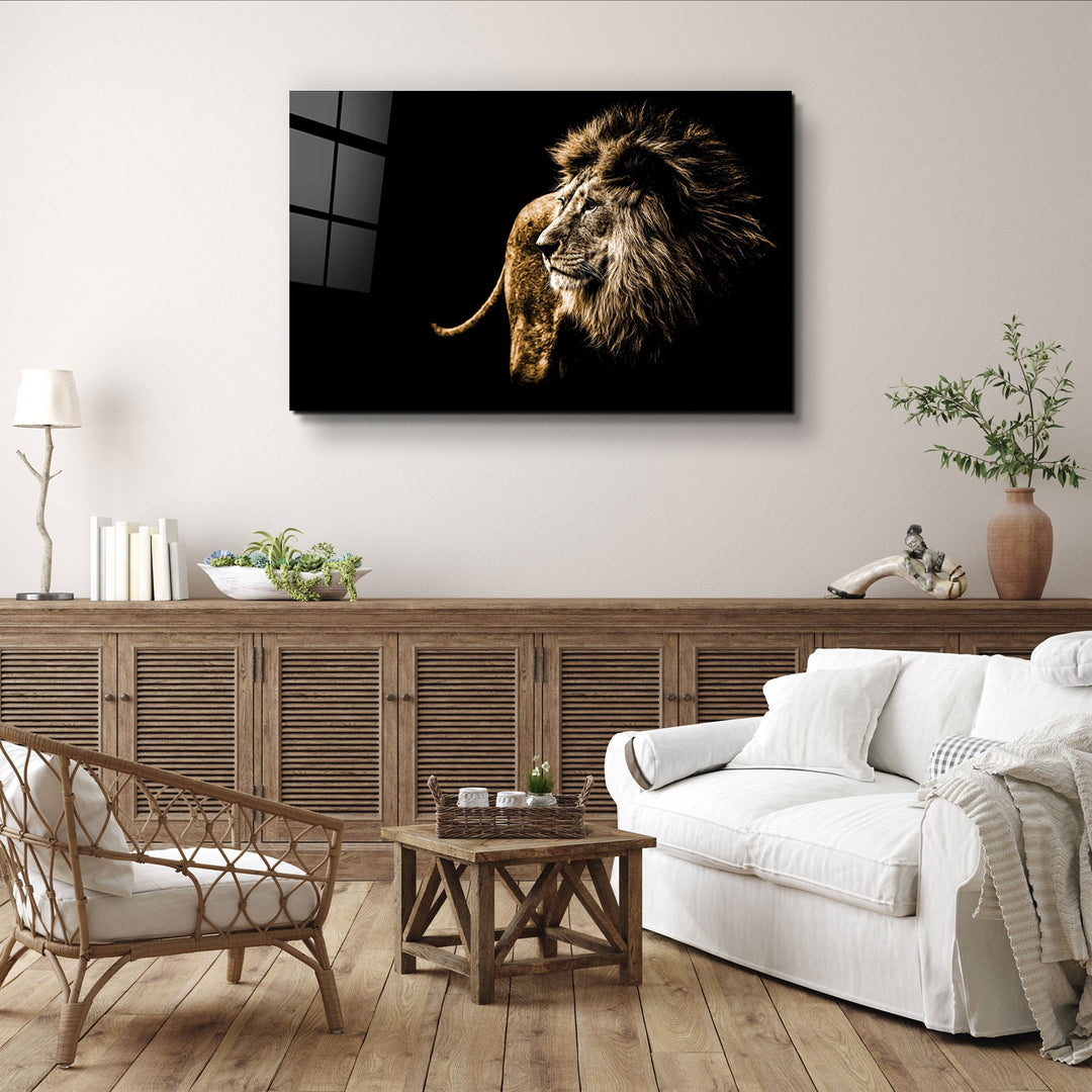 ・"Lion"・Glass Wall Art | Artdesigna Glass Printing Wall Arts.