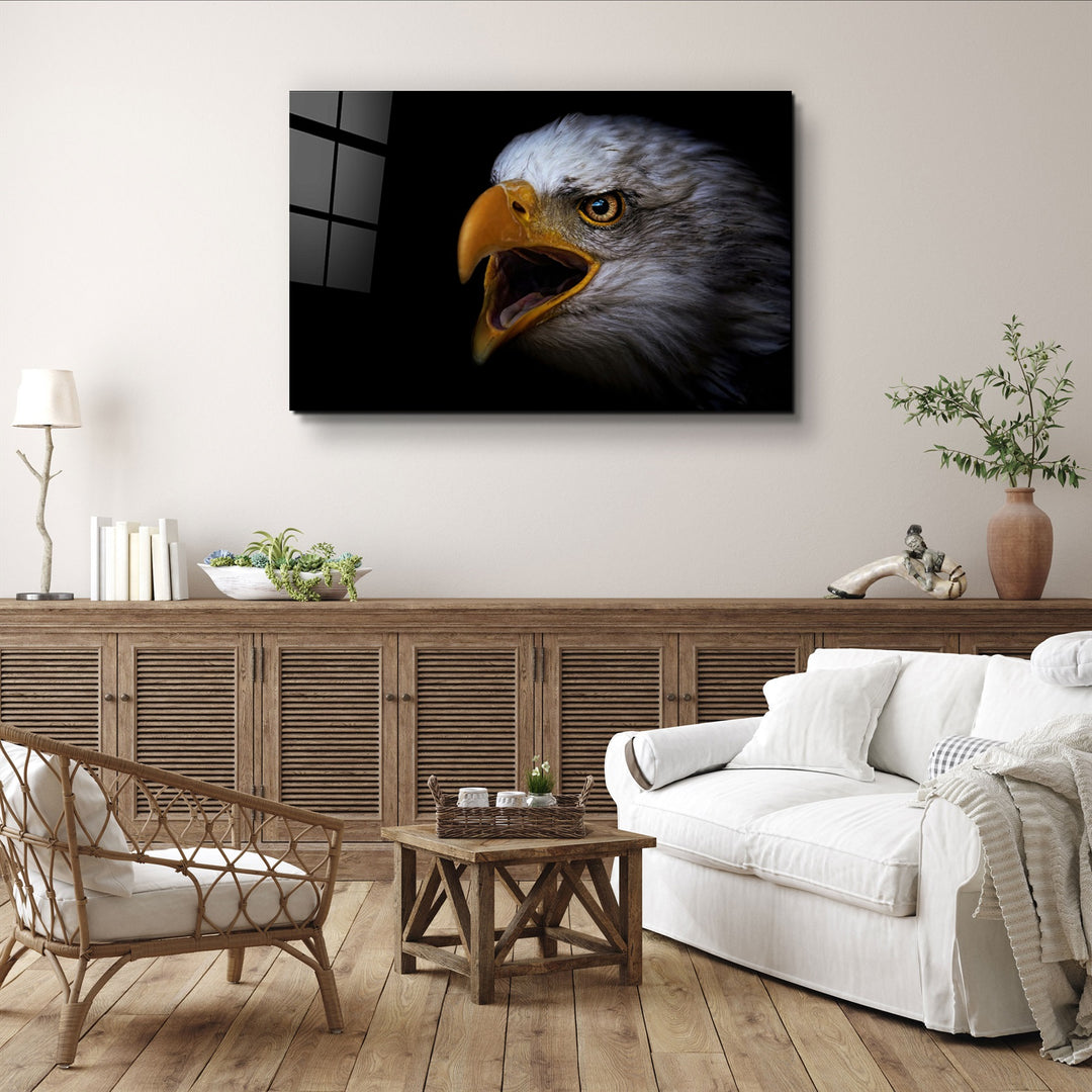 ・"Eagle Scream"・Glass Wall Art | Artdesigna Glass Printing Wall Arts.