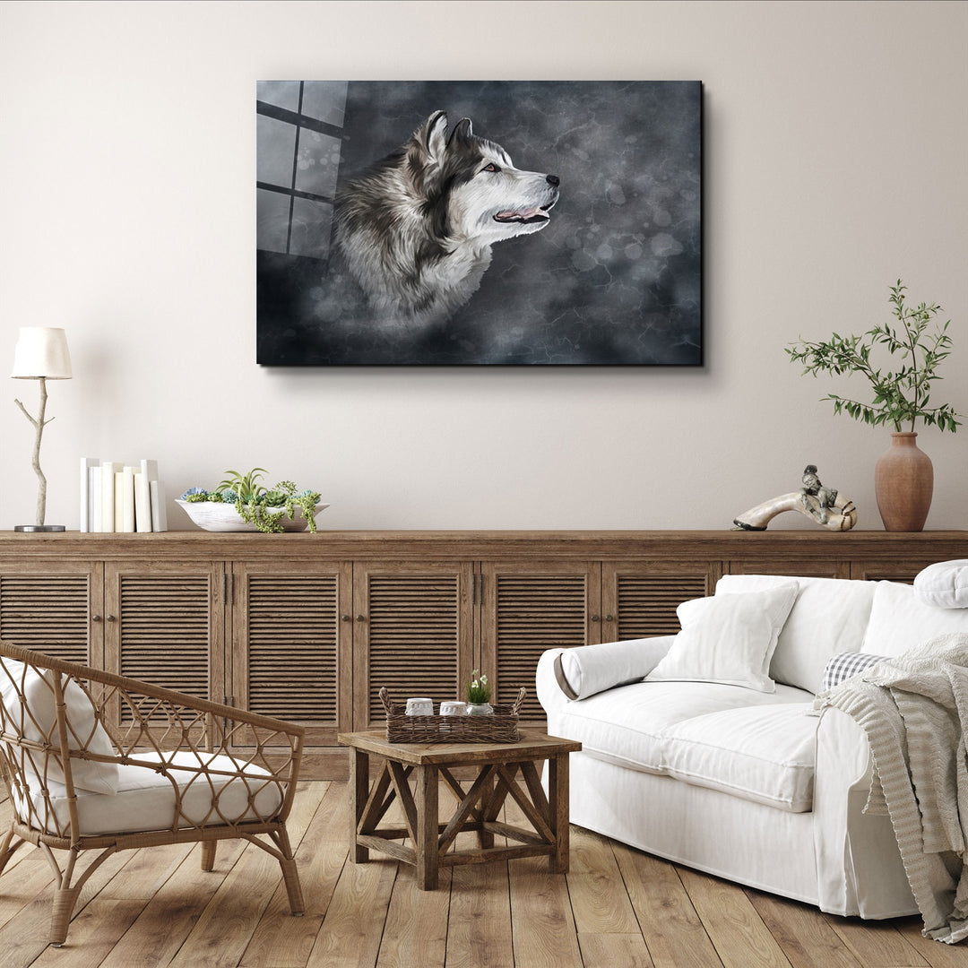 ・"Wolf 2"・Glass Wall Art | Artdesigna Glass Printing Wall Arts.