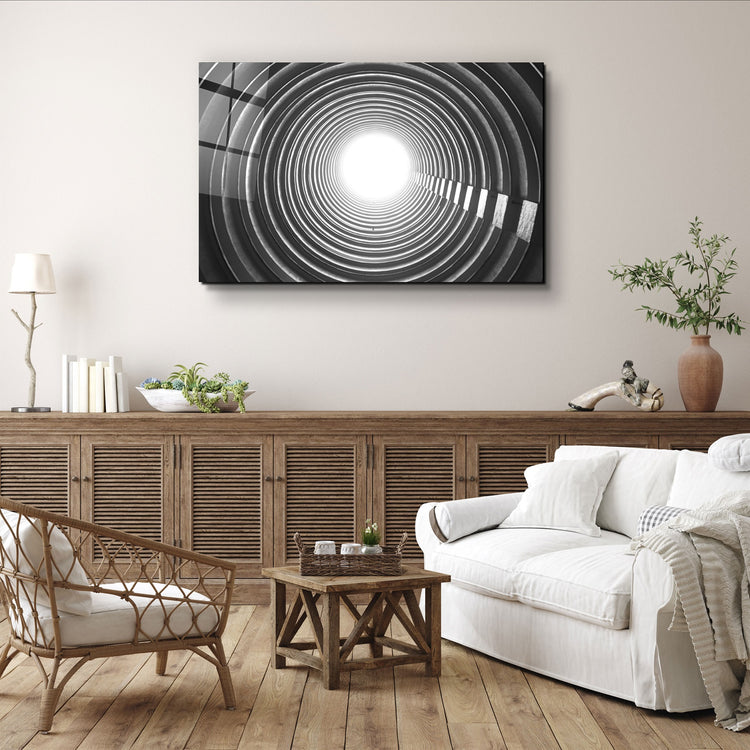 ・"The End of Tunnel"・Glass Wall Art | Artdesigna Glass Printing Wall Arts.