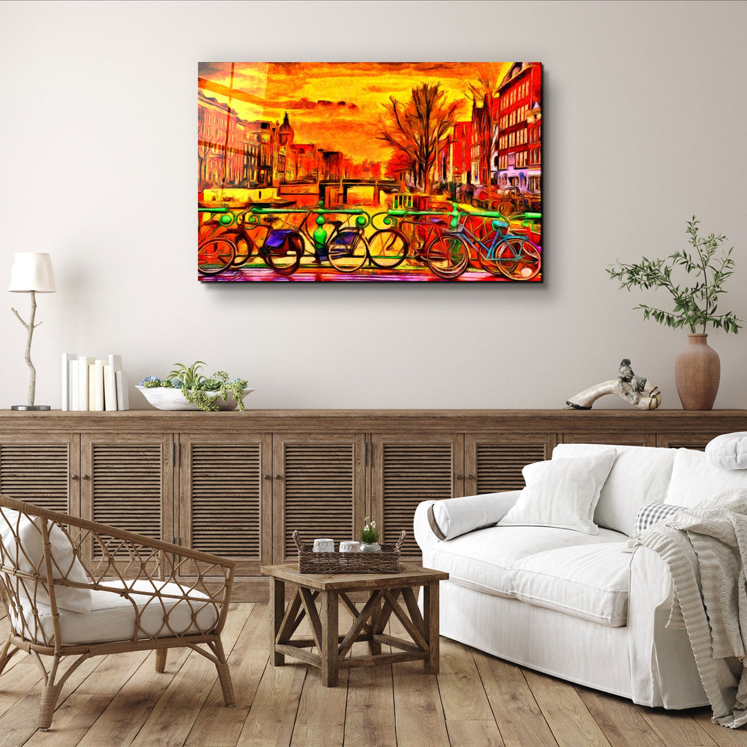 ・"Amsterdam Abstract"・Glass Wall Art | Artdesigna Glass Printing Wall Arts.