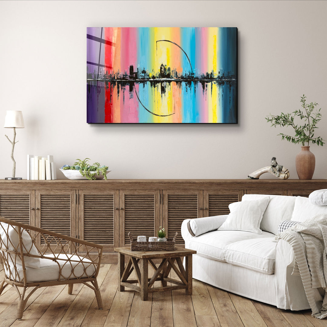 ・"CityLine"・Glass Wall Art | Artdesigna Glass Printing Wall Arts.