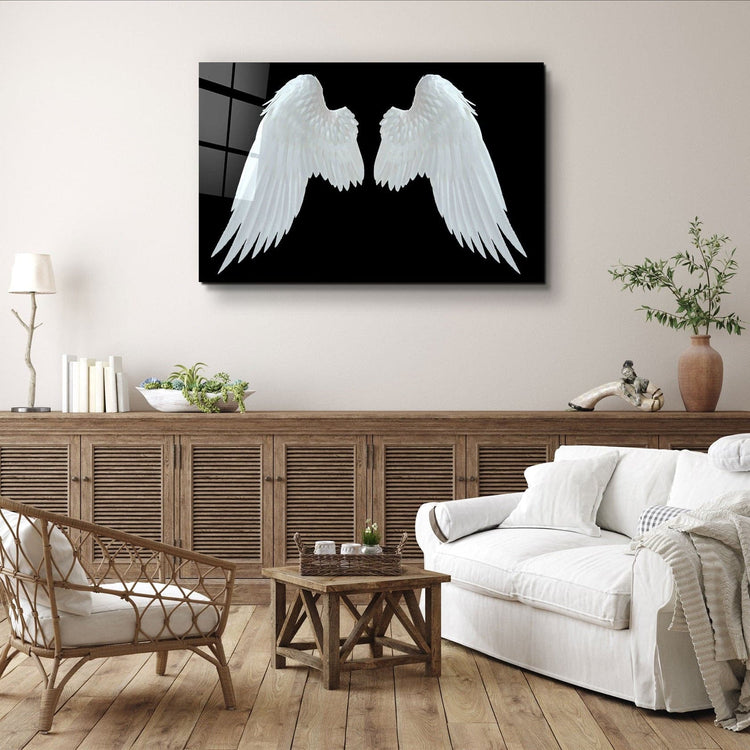 ・"Angel Wings"・Glass Wall Art | Artdesigna Glass Printing Wall Arts.