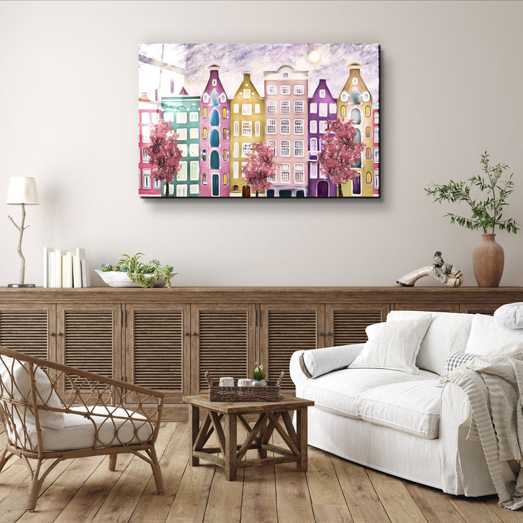 ・"Abstract City"・Glass Wall Art | Artdesigna Glass Printing Wall Arts.