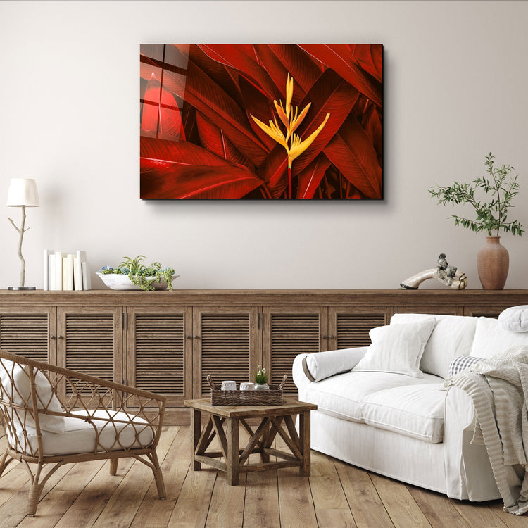 ・"Leaves"・Glass Wall Art | Artdesigna Glass Printing Wall Arts.