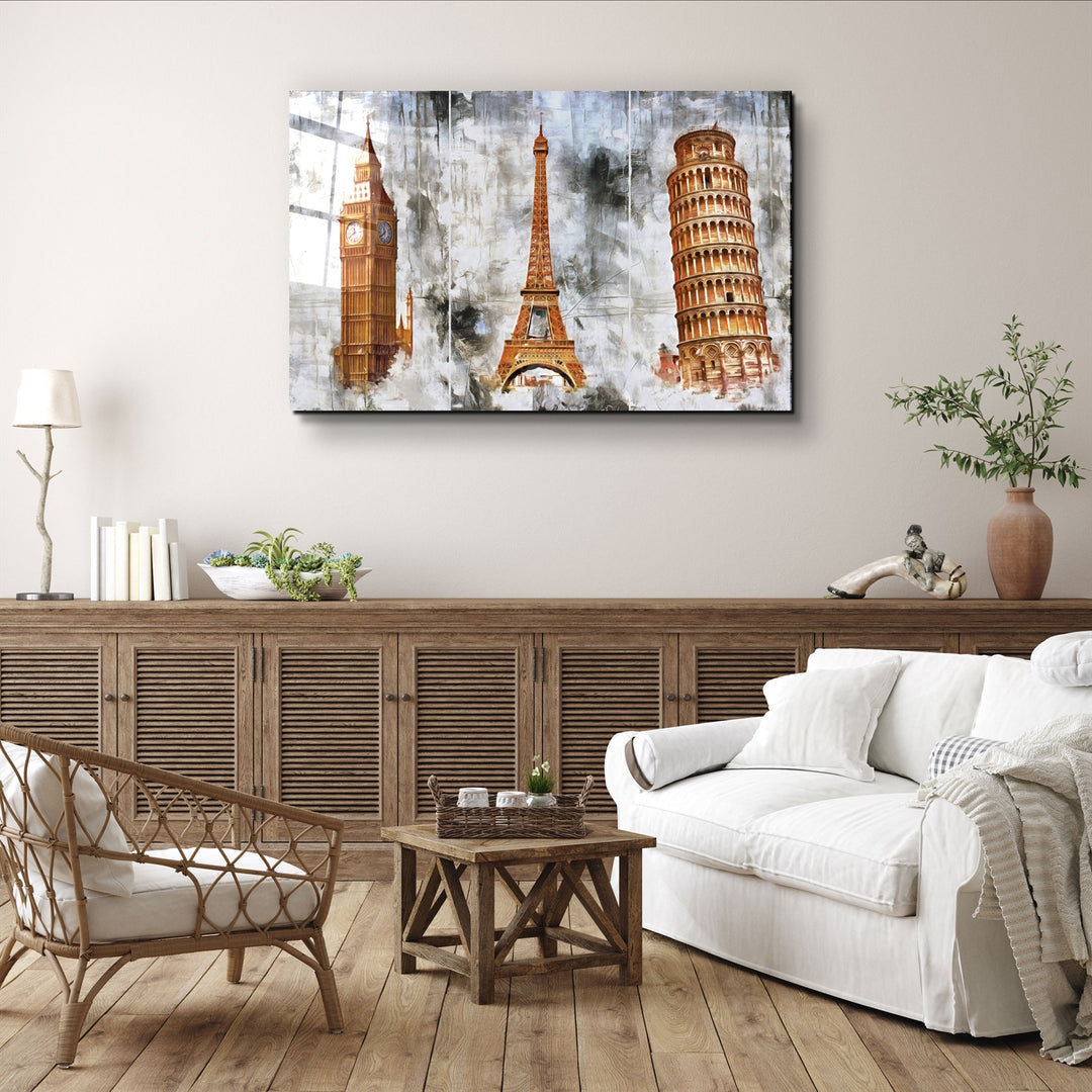 ・"Towers Trio"・Glass Wall Art | Artdesigna Glass Printing Wall Arts.