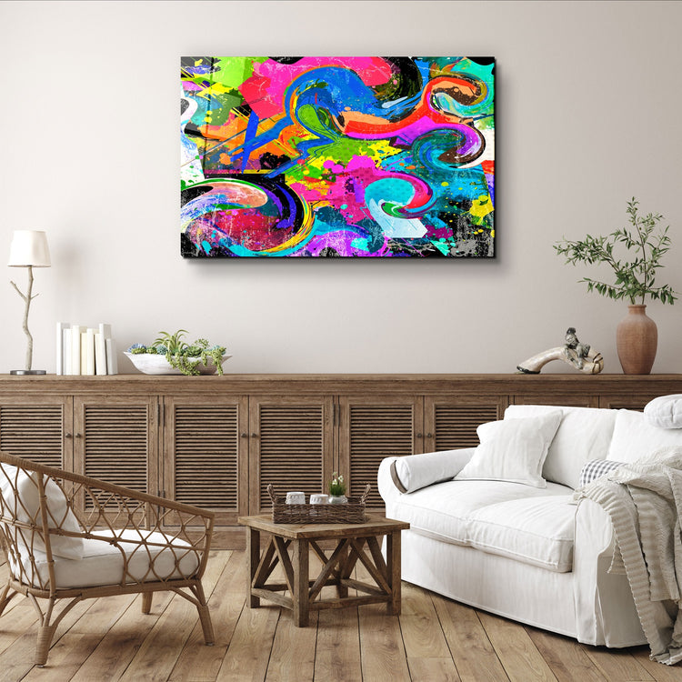 ・"Color Mix"・Glass Wall Art | Artdesigna Glass Printing Wall Arts.