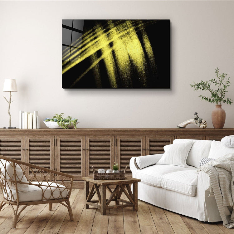 ・"Yellow Pattern"・Glass Wall Art | Artdesigna Glass Printing Wall Arts.