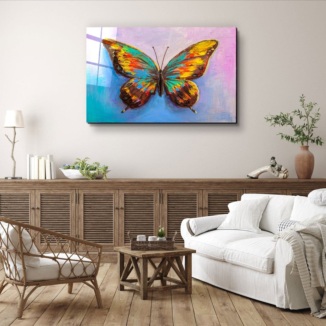 ・"Butterfly 4"・Glass Wall Art | Artdesigna Glass Printing Wall Arts.