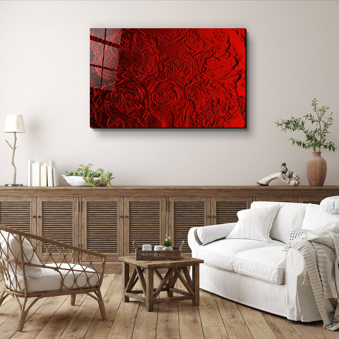 ・"Rose Pattern"・Glass Wall Art | Artdesigna Glass Printing Wall Arts.