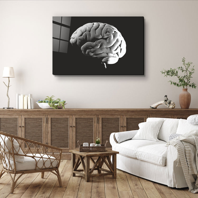 ・"Brain Lines"・Glass Wall Art | Artdesigna Glass Printing Wall Arts.