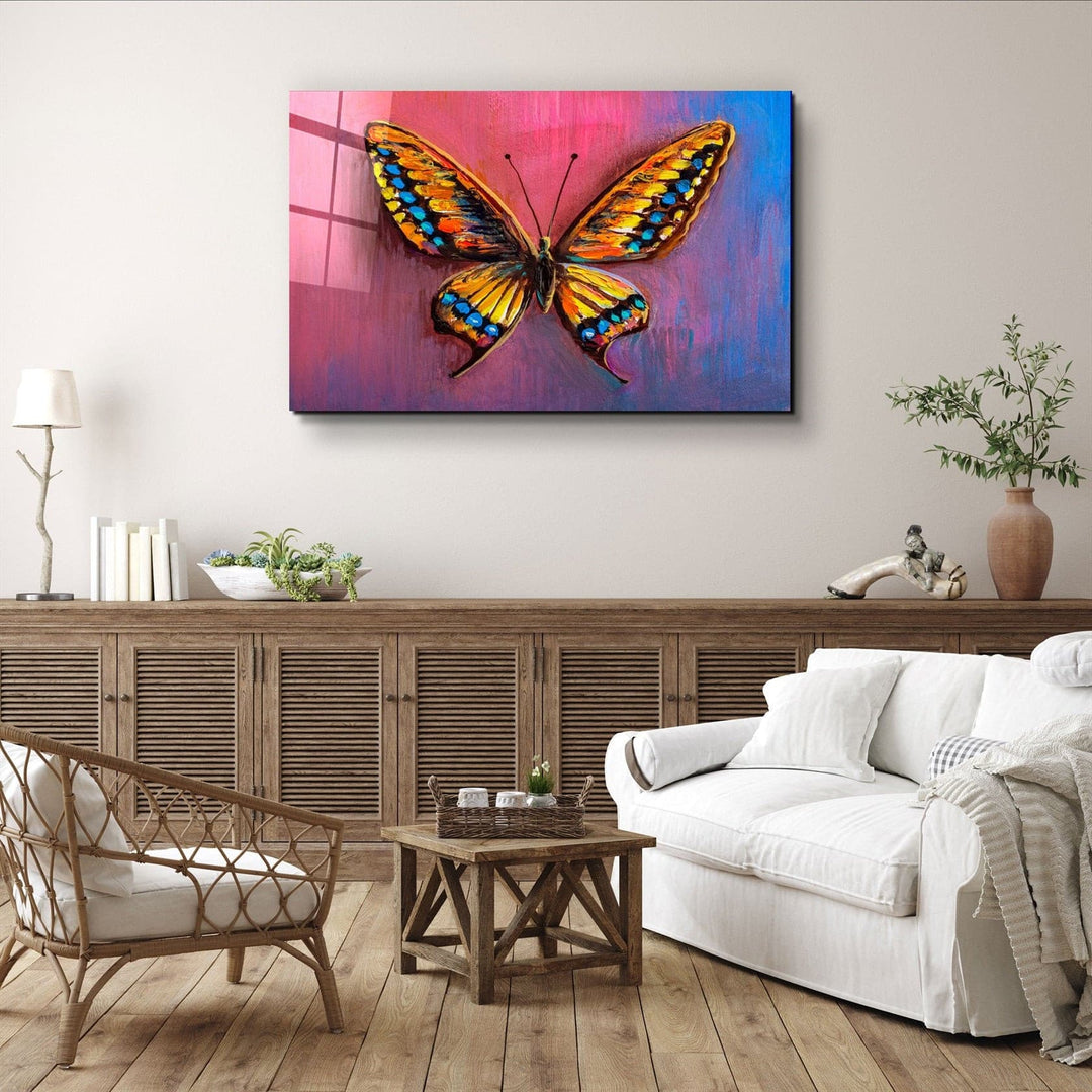 ・"Butterfly 5"・Glass Wall Art | Artdesigna Glass Printing Wall Arts.