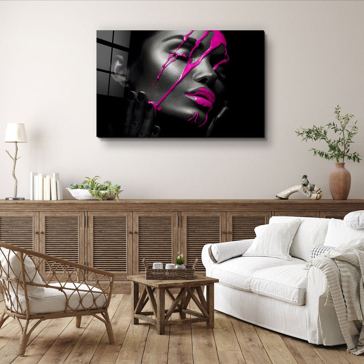 ・"Pink Cream"・Glass Wall Art | Artdesigna Glass Printing Wall Arts.