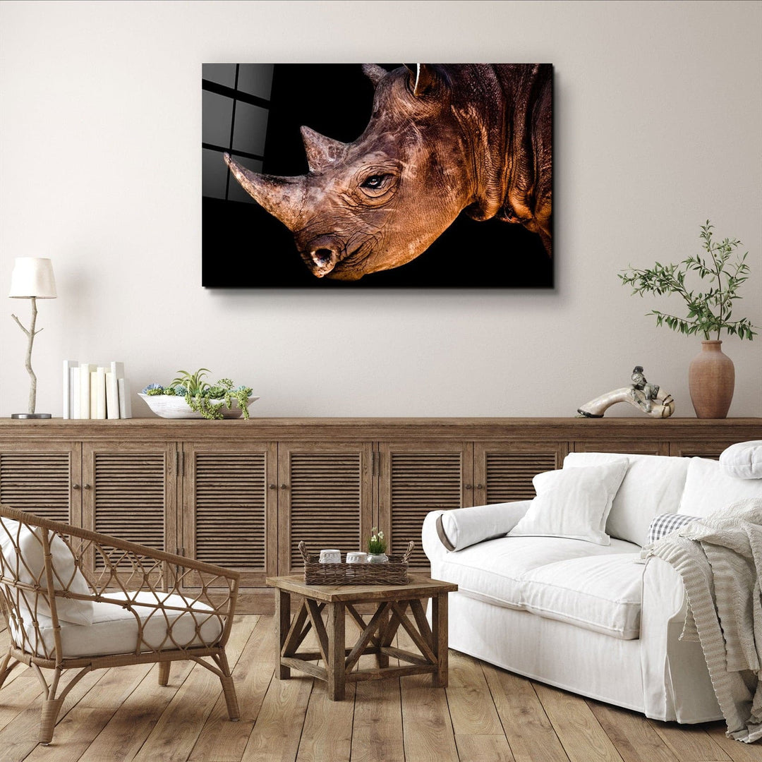 ・"Rhino V3"・Glass Wall Art | Artdesigna Glass Printing Wall Arts.