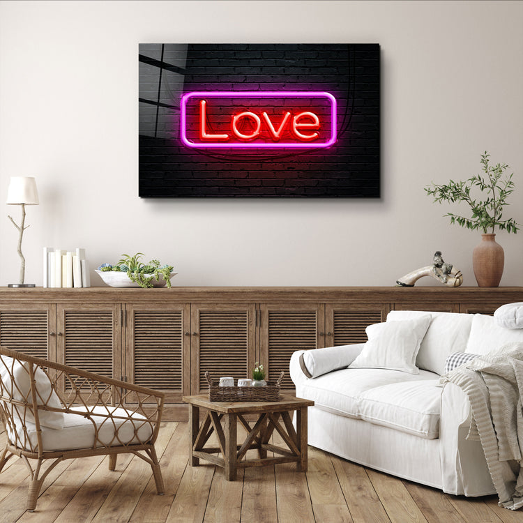 ・"Love"・Glass Wall Art | Artdesigna Glass Printing Wall Arts.