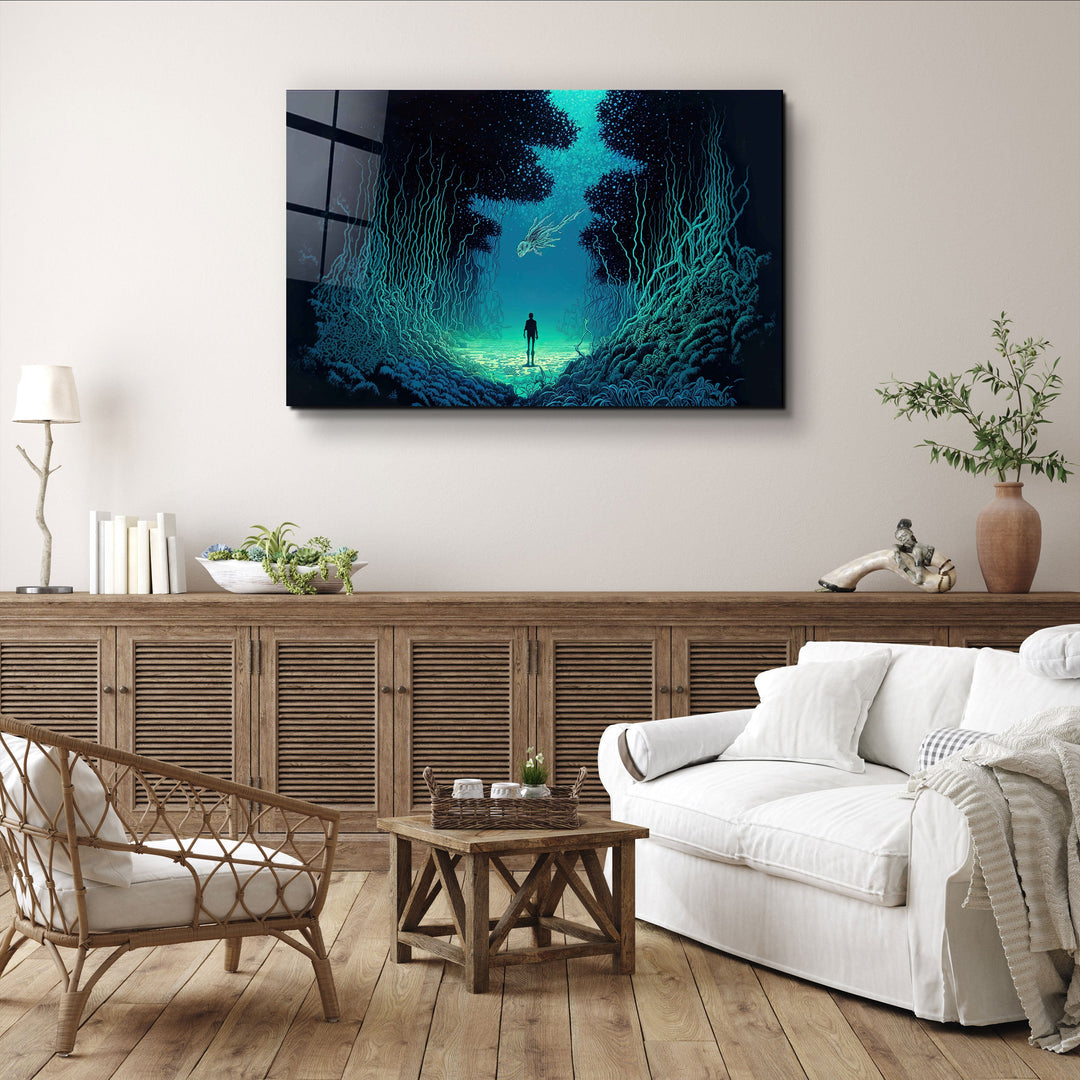 ・"Lost at Sea"・Secret World Collection Glass Wall Art
