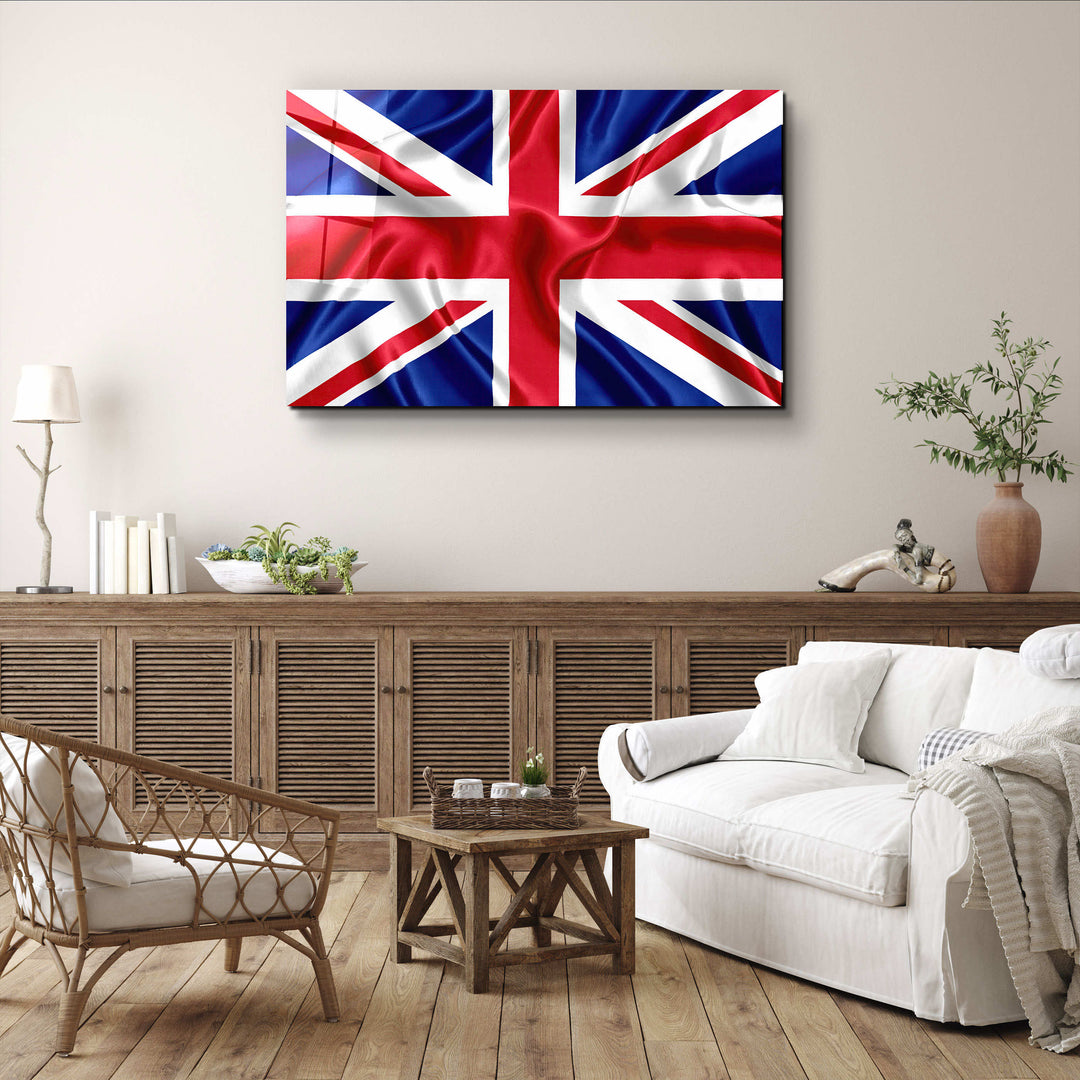 ・"UK Flag"・Glass Wall Art