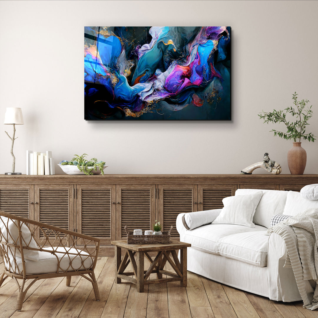 ・"Abstract Oil Painting"・Glass Wall Art