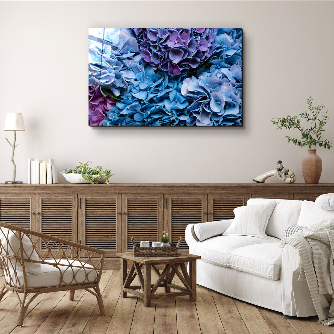 ・"hydrangea"・Glass Wall Art