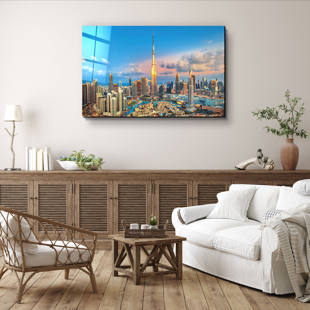 ・"Dubai Sykline - UAE"・Glass Wall Art