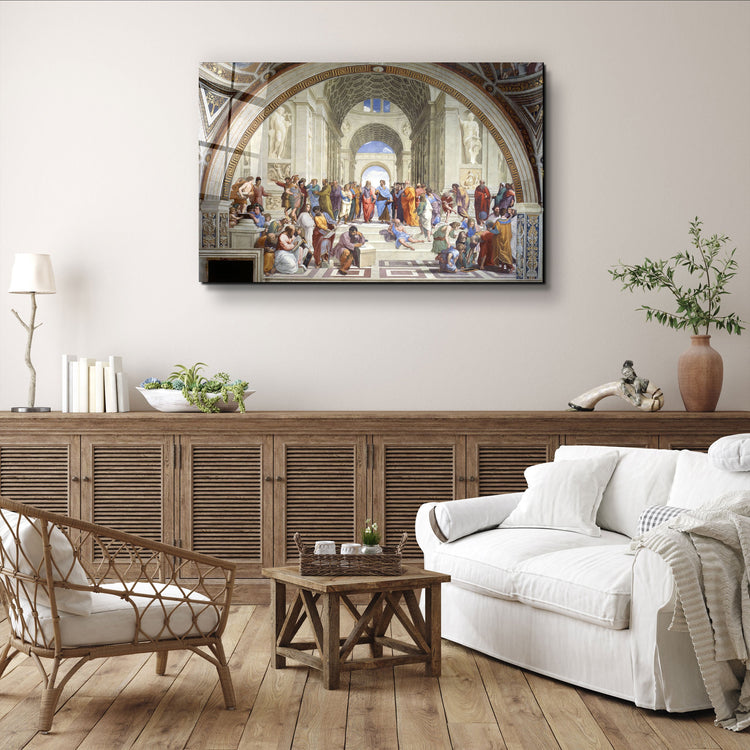 ・"Raphael's The School of Athens (1511)"・Glass Wall Art | Artdesigna Glass Printing Wall Arts.