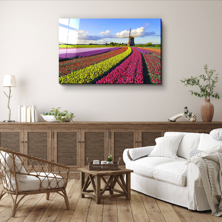 ・"Tulips Of Amsterdam"・Glass Wall Art | Artdesigna Glass Printing Wall Arts.