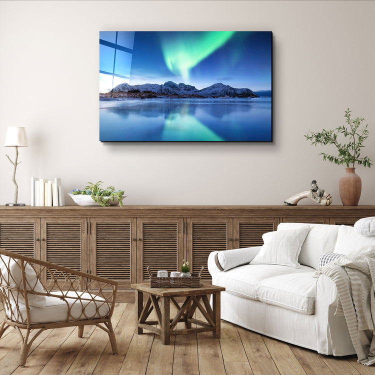 ・"Reflection Of The Northern Lights"・Glass Wall Art | Artdesigna Glass Printing Wall Arts.