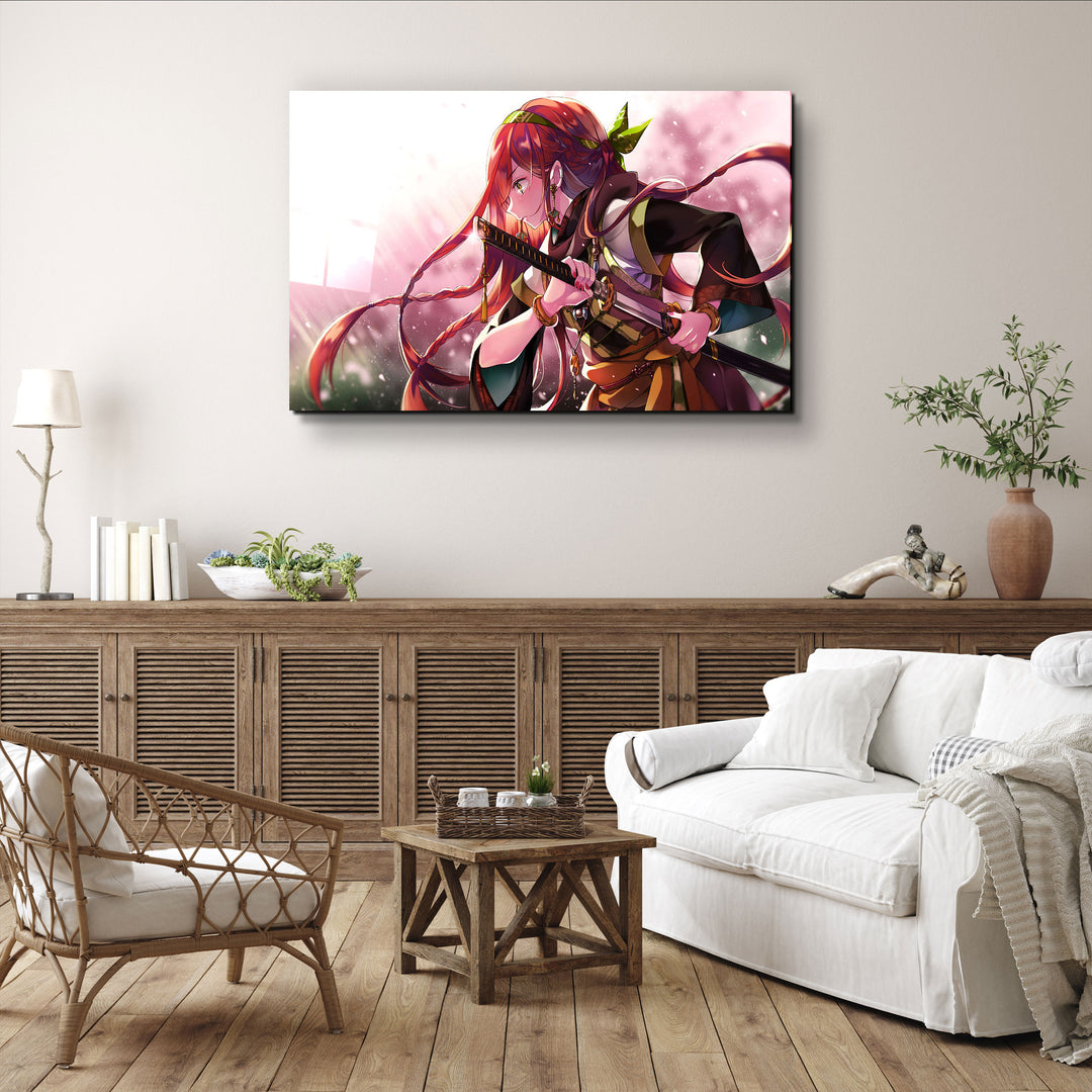 ・"The Last Woman Samurai"・Glass Wall Art | Artdesigna Glass Printing Wall Arts.