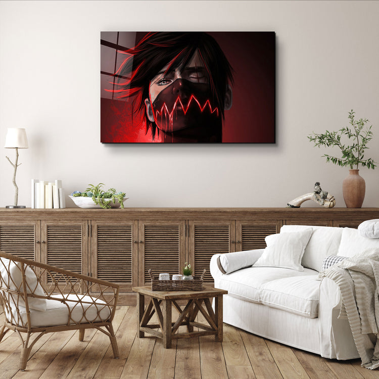 ・"The Evil Behind The Red"・Glass Wall Art | Artdesigna Glass Printing Wall Arts.