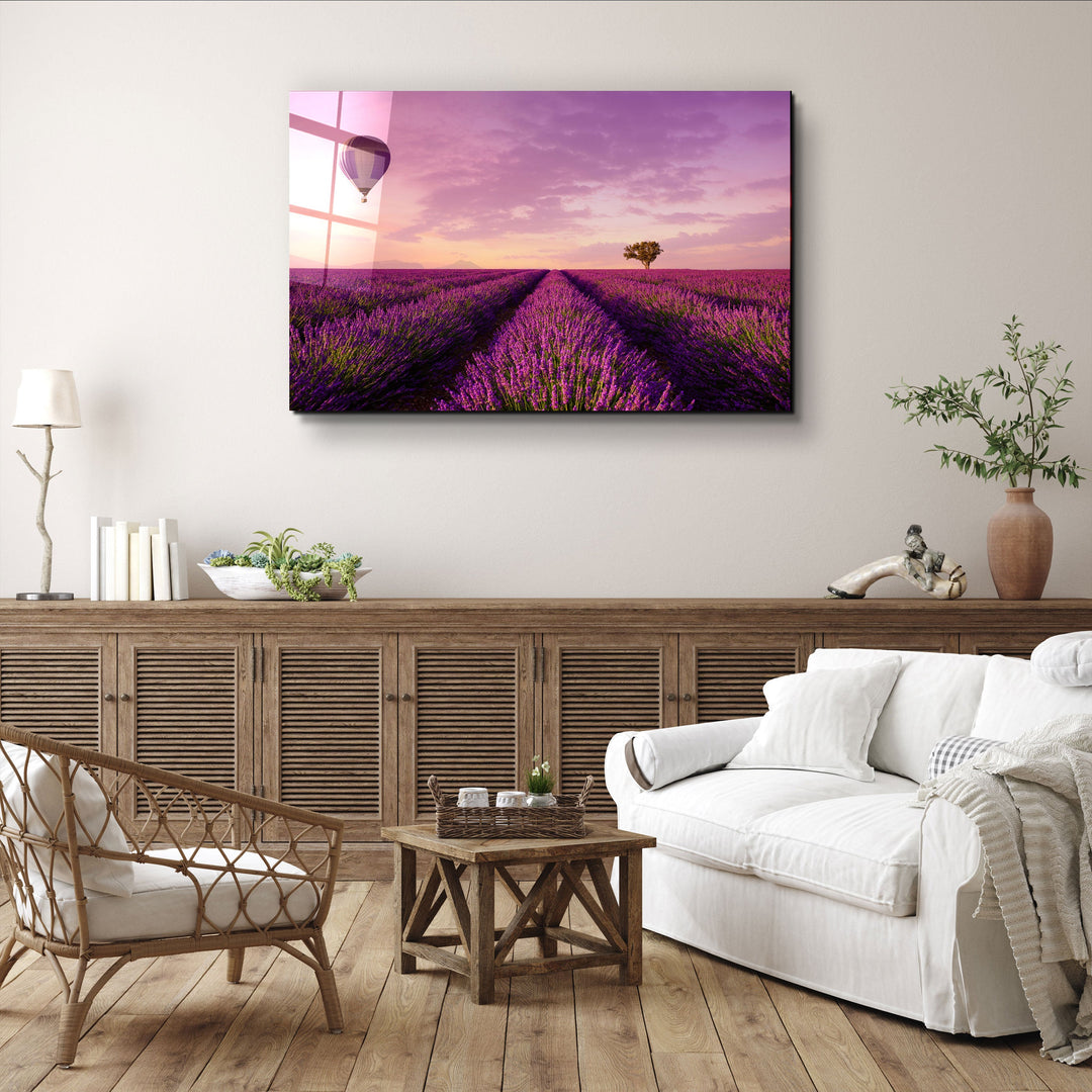 ・"Purple Sky"・Glass Wall Art | Artdesigna Glass Printing Wall Arts.