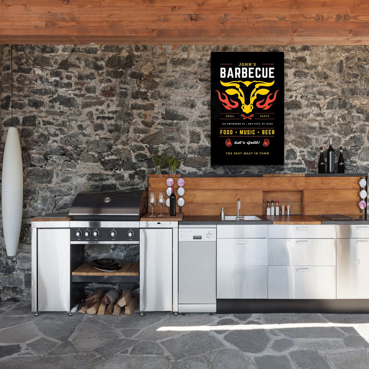 ."Barbecue Custom Printing". Glass Printing Poster | Artdesigna Glass Printing Wall Arts.