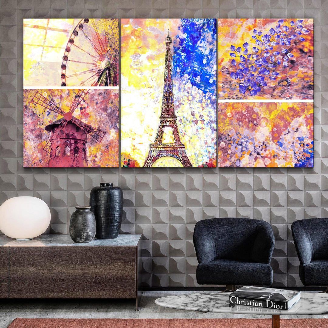 ・"Paris - Trio"・Glass Wall Art | Artdesigna Glass Printing Wall Arts.