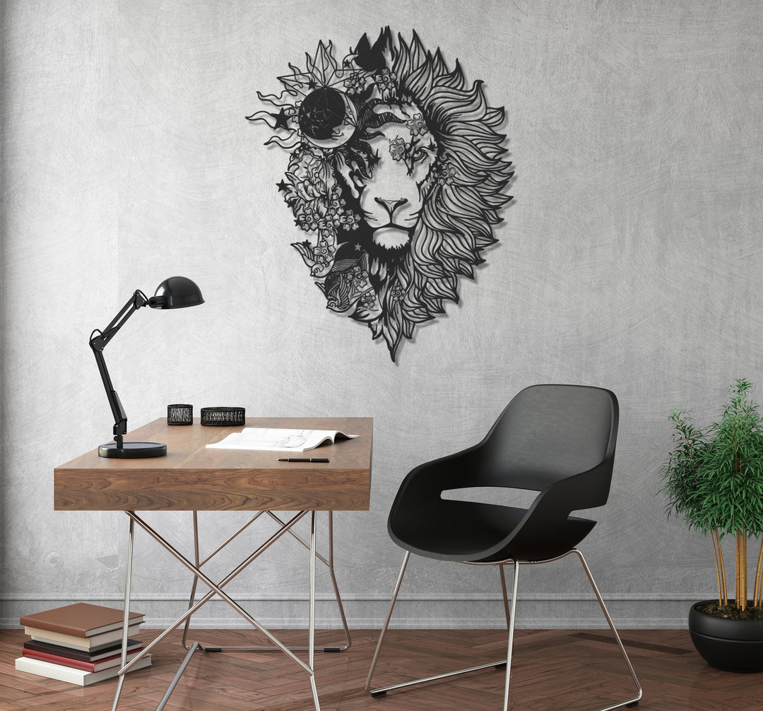 ・"Astro Lion"・Premium Metal Wall Art - Limited Edition | Artdesigna Glass Printing Wall Arts.